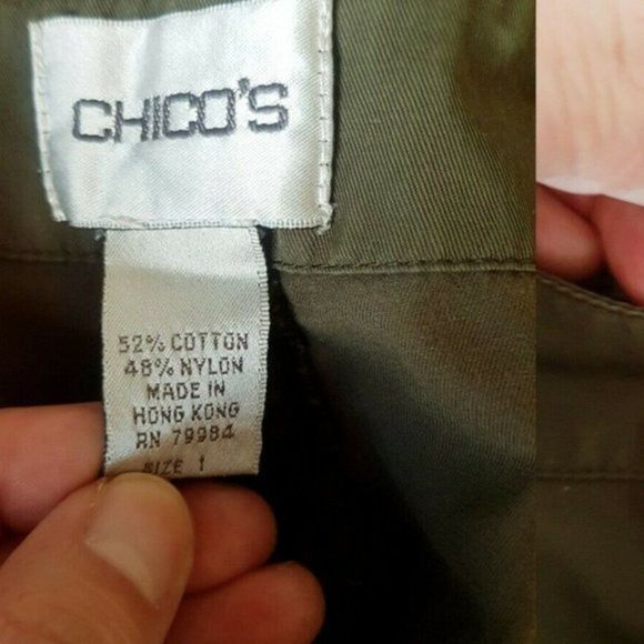 Chico's Pants Army Size 1 Size Medium/8  outdoor Hiking Sporty - Picture 5 of 12